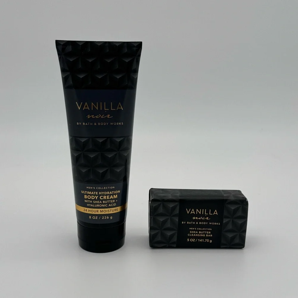 Bath & Body Works Vanilla Noir Men’s Collection Body Care Gift Set NWT